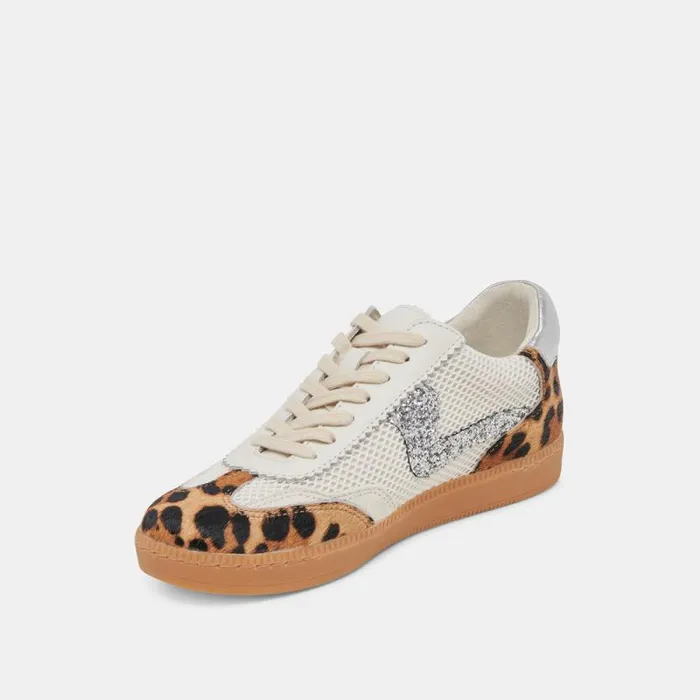 Dolce Vita Notice Sneakers Leopard Multi Calf Hair Women Sneakers