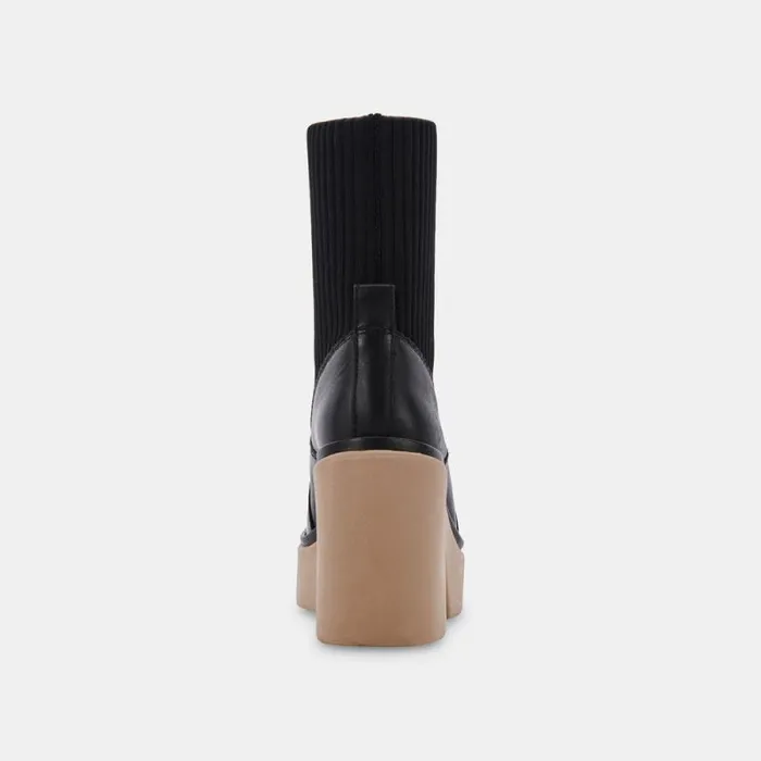 Dolce Vita Odina Boots Black Leather Women Boots and Booties