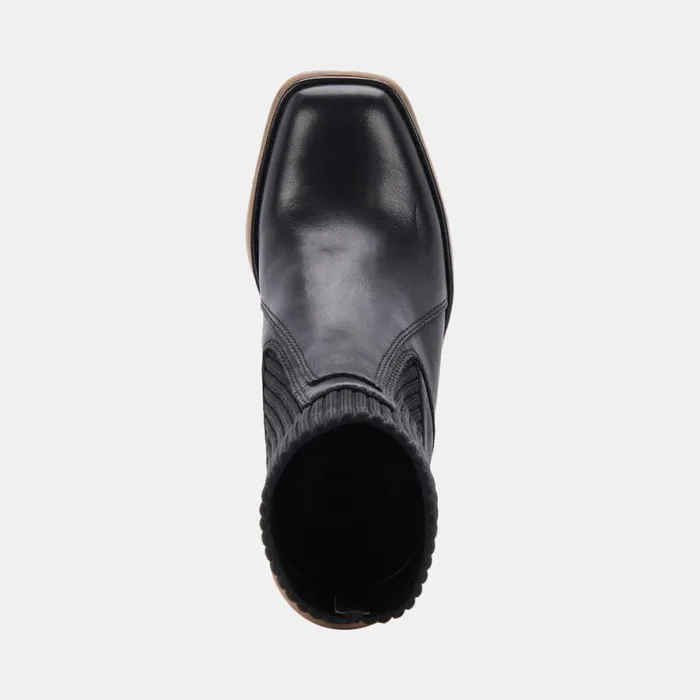 Dolce Vita Odina Boots Black Leather Women Boots and Booties