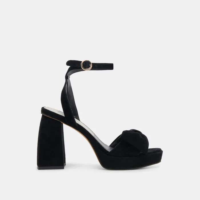 Dolce Vita Pacie Heels Onyx Suede Women Heels