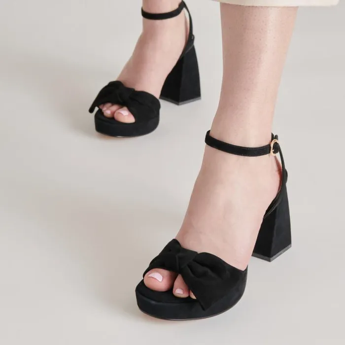 Dolce Vita Pacie Heels Onyx Suede Women Heels
