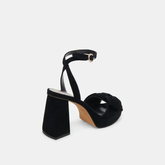 Dolce Vita Pacie Heels Onyx Suede Women Heels
