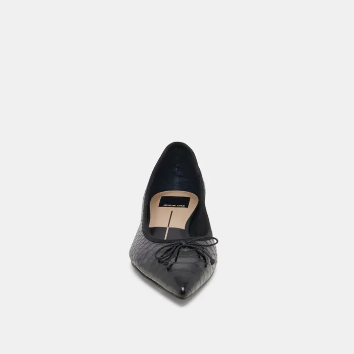 Dolce Vita Palani Ballet Flats Midnight Snake Embossed Women Flats and Loafers
