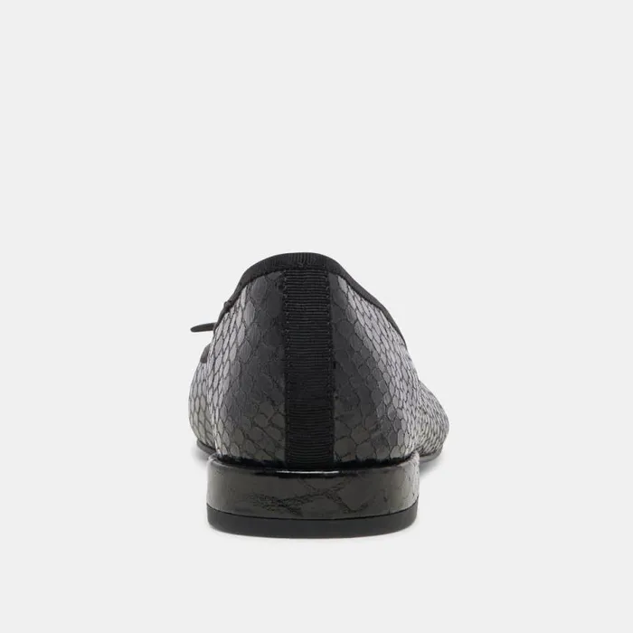 Dolce Vita Palani Ballet Flats Midnight Snake Embossed Women Flats and Loafers