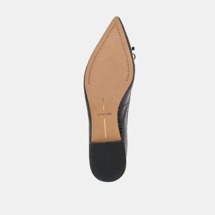 Dolce Vita Palani Ballet Flats Midnight Snake Embossed Women Flats and Loafers