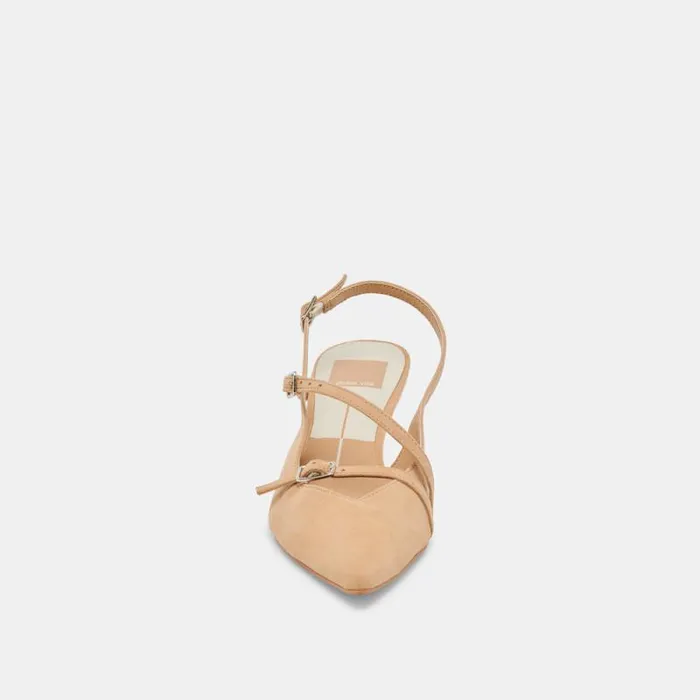 Dolce Vita Pamla Mid Heels Tan Suede Women Heels
