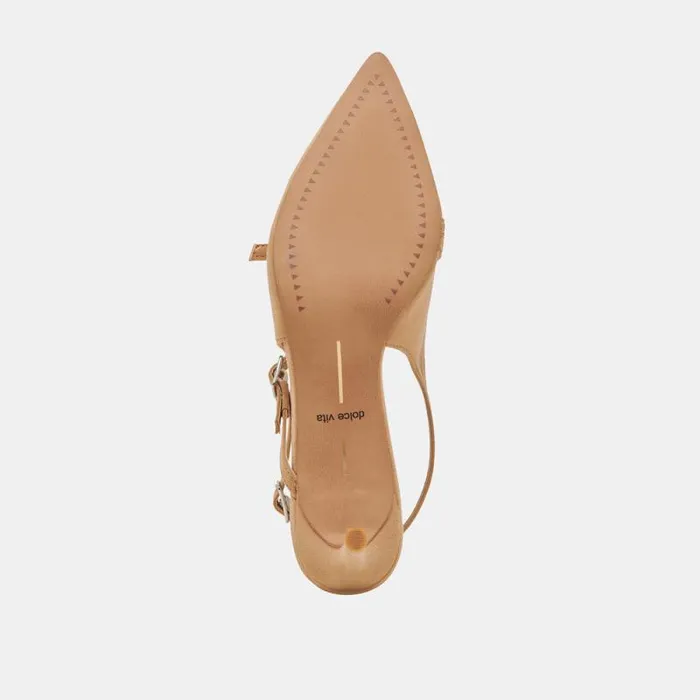 Dolce Vita Pamla Mid Heels Tan Suede Women Heels