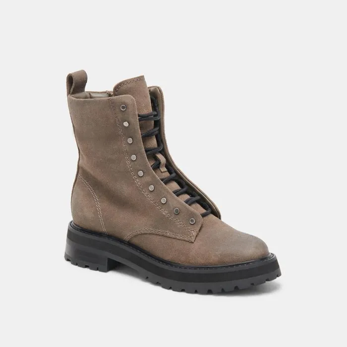 Dolce Vita Ranier Boots Olive Suede Women Boots and Booties