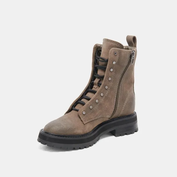 Dolce Vita Ranier Boots Olive Suede Women Boots and Booties