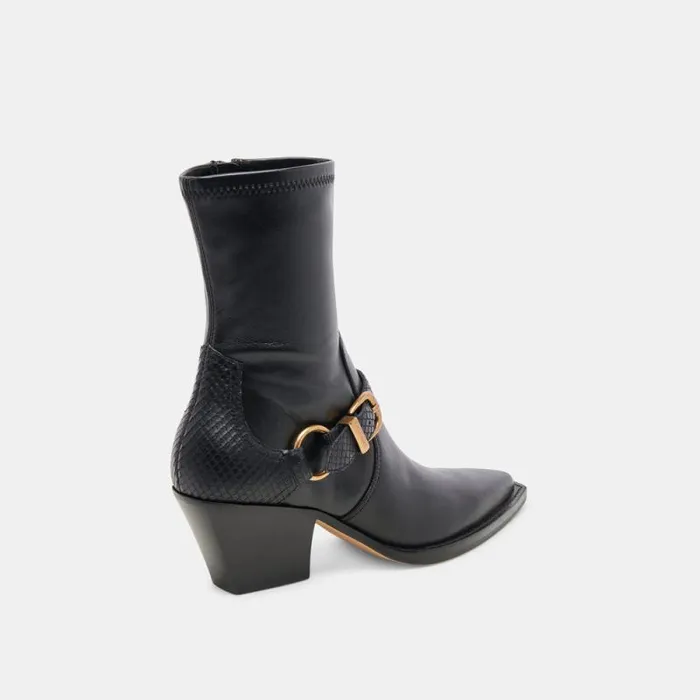 Dolce Vita Rave Wide Calf Boots Black Leather Women Boots and Booties