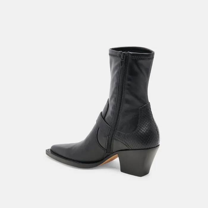 Dolce Vita Rave Wide Calf Boots Black Leather Women Boots and Booties