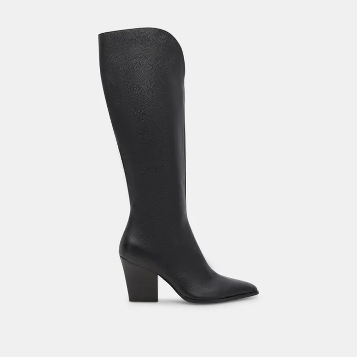 Dolce Vita Rocky Boots Black Leather Women Boots and Booties