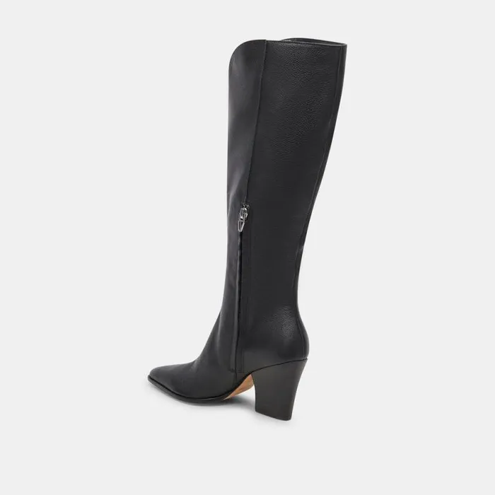 Dolce Vita Rocky Boots Black Leather Women Boots and Booties