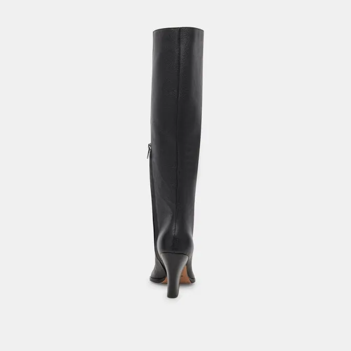 Dolce Vita Rocky Boots Black Leather Women Boots and Booties