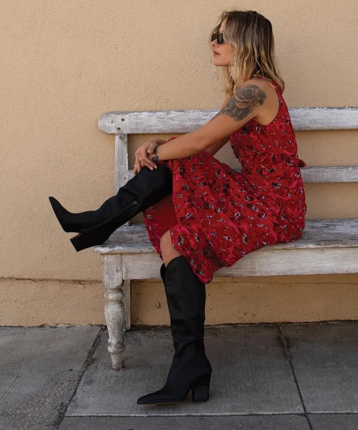 Dolce Vita Rocky Boots Black Leather Women Boots and Booties
