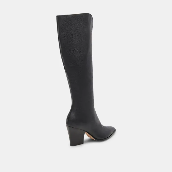 Dolce Vita Rocky Boots Black Leather Women Boots and Booties
