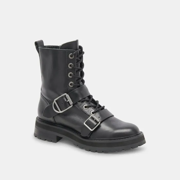 Dolce Vita Ronson Boots Black Leather Women Boots and Booties