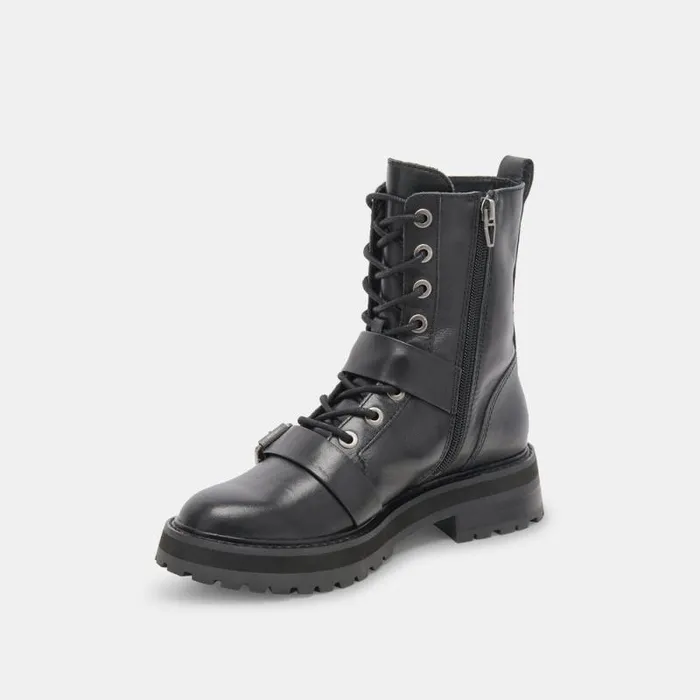 Dolce Vita Ronson Boots Black Leather Women Boots and Booties