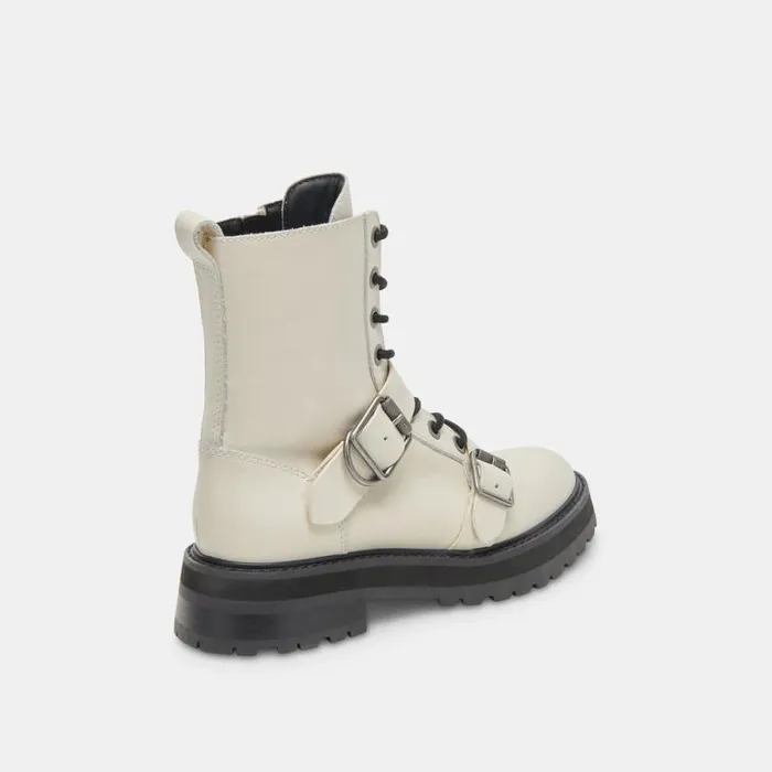 Dolce Vita Ronson Boots Off White Leather Women Boots and Booties