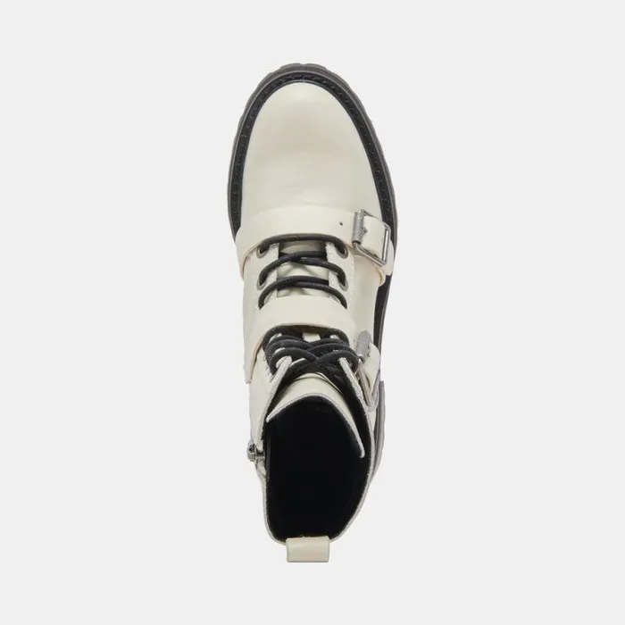 Dolce Vita Ronson Boots Off White Leather Women Boots and Booties