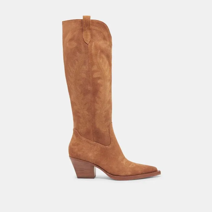 Dolce Vita Ryatt Boots Pecan Suede Women Boots and Booties
