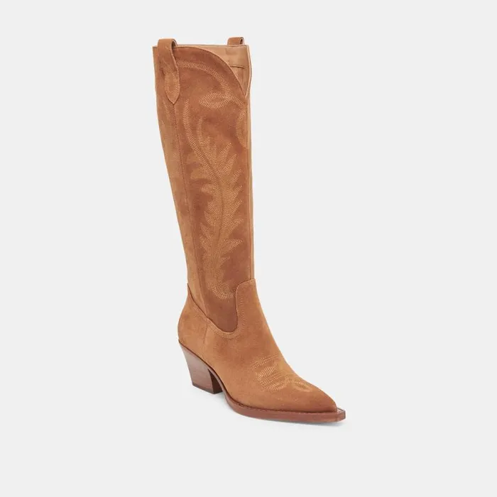 Dolce Vita Ryatt Boots Pecan Suede Women Boots and Booties