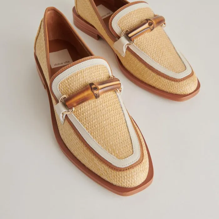 Dolce Vita Sarara Flats Honey Raffia Women Flats and Loafers