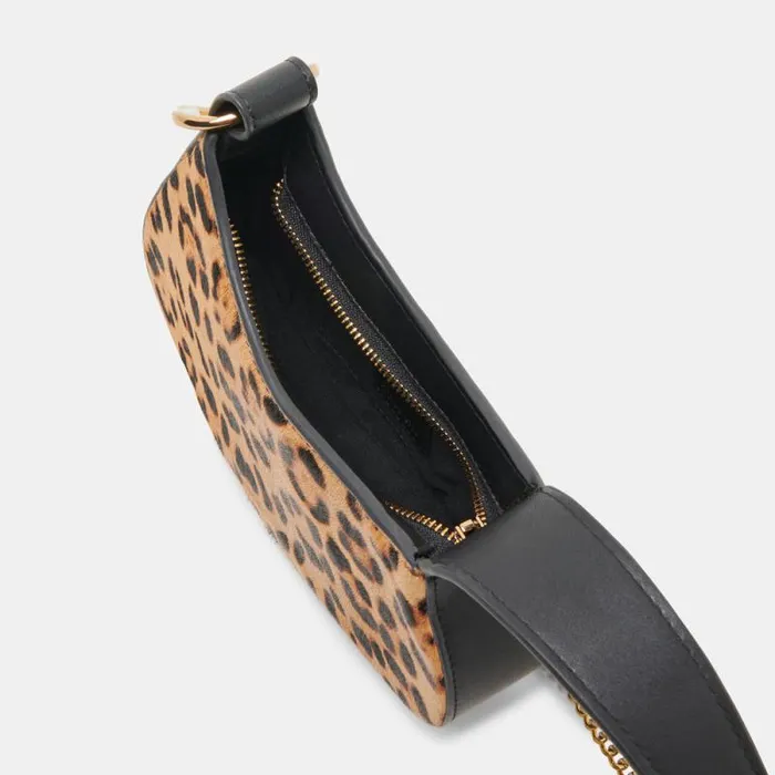 Dolce Vita Silvie Shoulder Bag Leopard Calf Hair Women Handbags