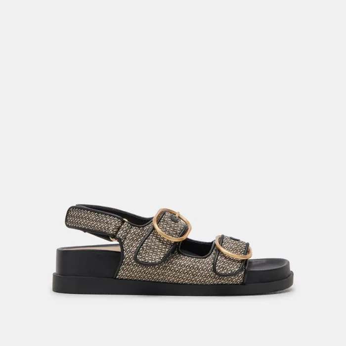 Dolce Vita Starla Sandals Black Multi Woven Women Sandals