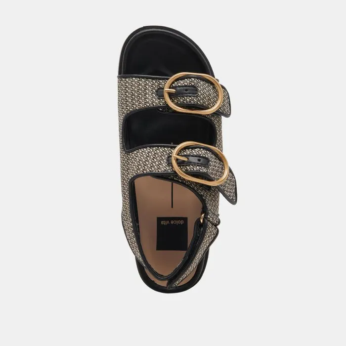 Dolce Vita Starla Sandals Black Multi Woven Women Sandals