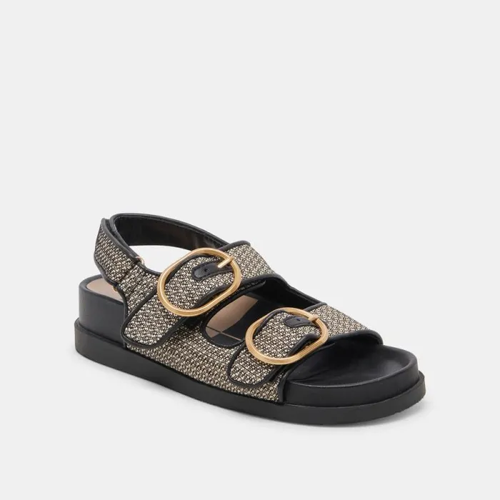 Dolce Vita Starla Sandals Black Multi Woven Women Sandals