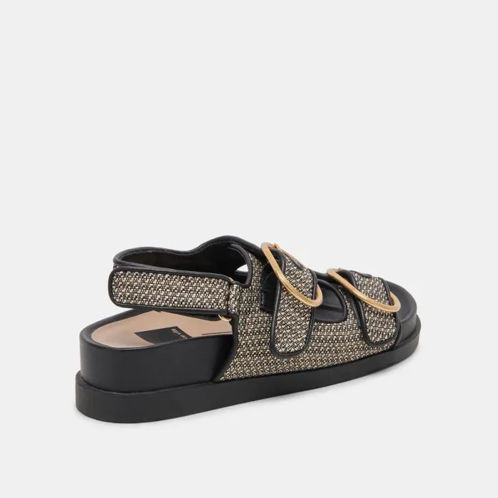 Dolce Vita Starla Sandals Black Multi Woven Women Sandals