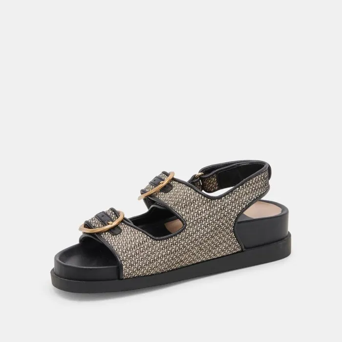 Dolce Vita Starla Sandals Black Multi Woven Women Sandals