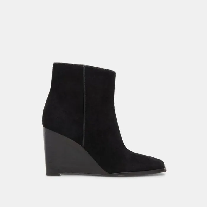Dolce Vita Susann Booties Onyx Suede Women Boots and Booties