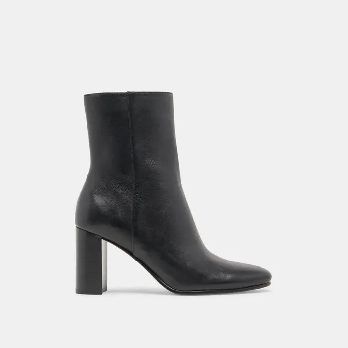 Dolce Vita Suzy Booties Black Leather Women Boots and Booties