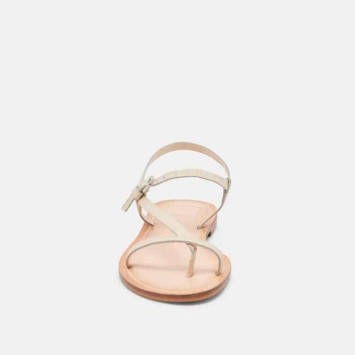 Dolce Vita Wandre Sandals Bone Embossed Leather Women Sandals