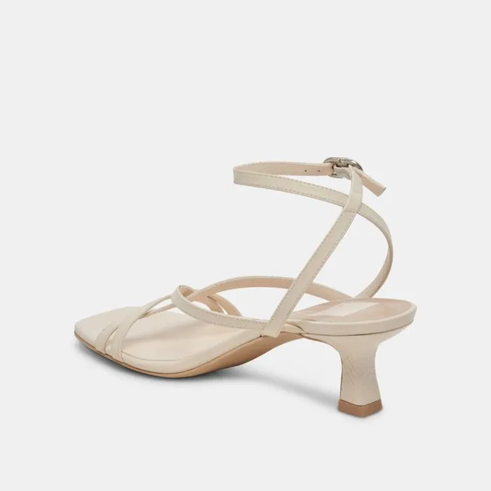 Dolce Vita Zamal Heels Creme Leather Women Sandals