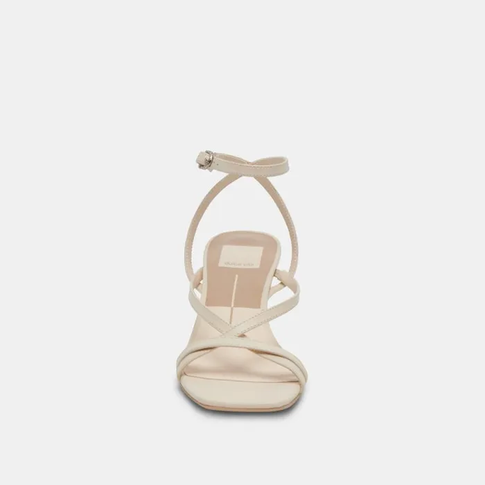 Dolce Vita Zamal Heels Creme Leather Women Sandals