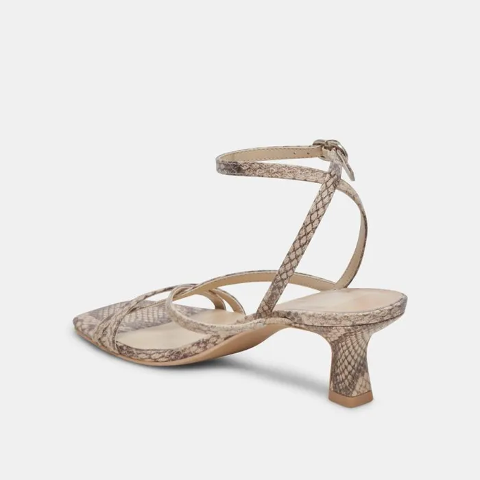 Dolce Vita Zamal Heels Sand Snake Embossed Women Heels