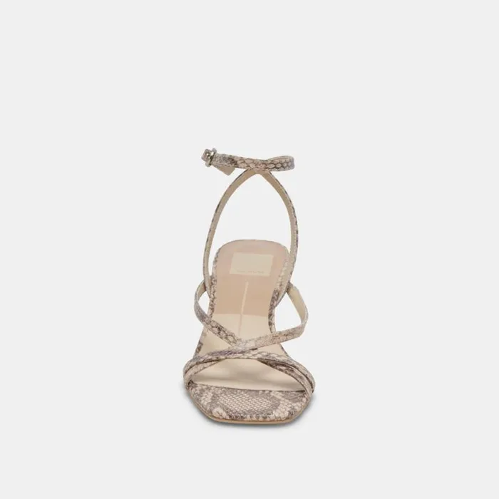Dolce Vita Zamal Heels Sand Snake Embossed Women Heels