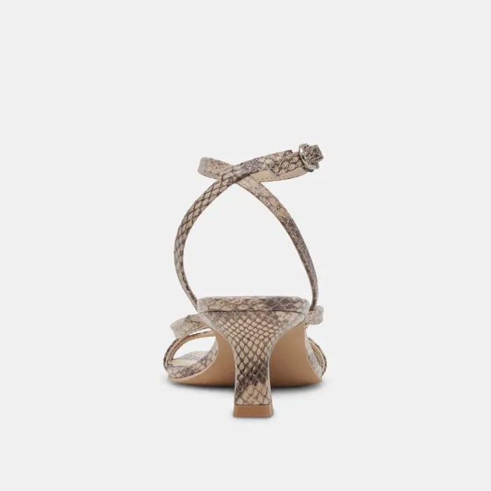 Dolce Vita Zamal Heels Sand Snake Embossed Women Heels