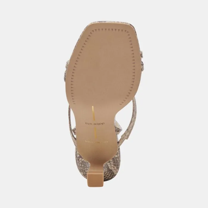 Dolce Vita Zamal Heels Sand Snake Embossed Women Heels