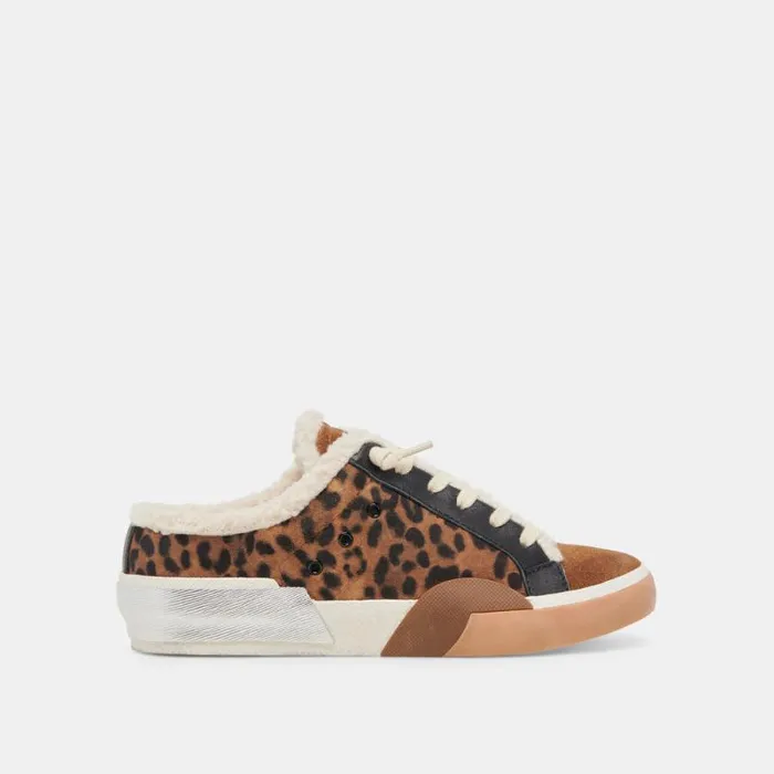 Dolce Vita Zantel Sneakers Leopard Suede Women Mules and Clogs
