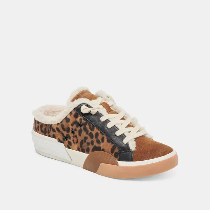 Dolce Vita Zantel Sneakers Leopard Suede Women Mules and Clogs