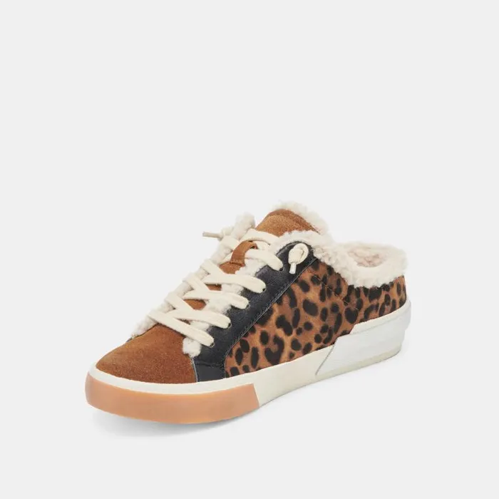 Dolce Vita Zantel Sneakers Leopard Suede Women Mules and Clogs