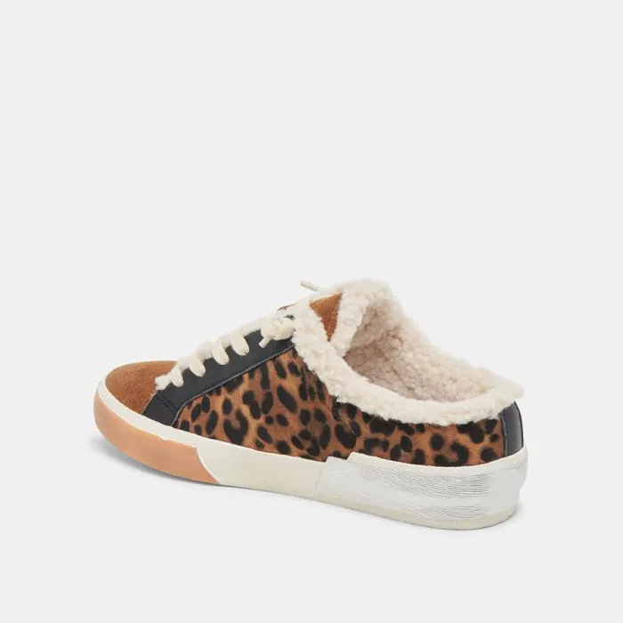 Dolce Vita Zantel Sneakers Leopard Suede Women Mules and Clogs