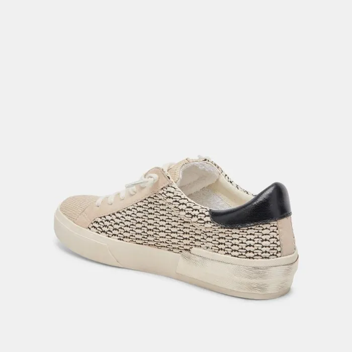 Dolce Vita Zina Sneakers Black Natural Raffia Women Sneakers