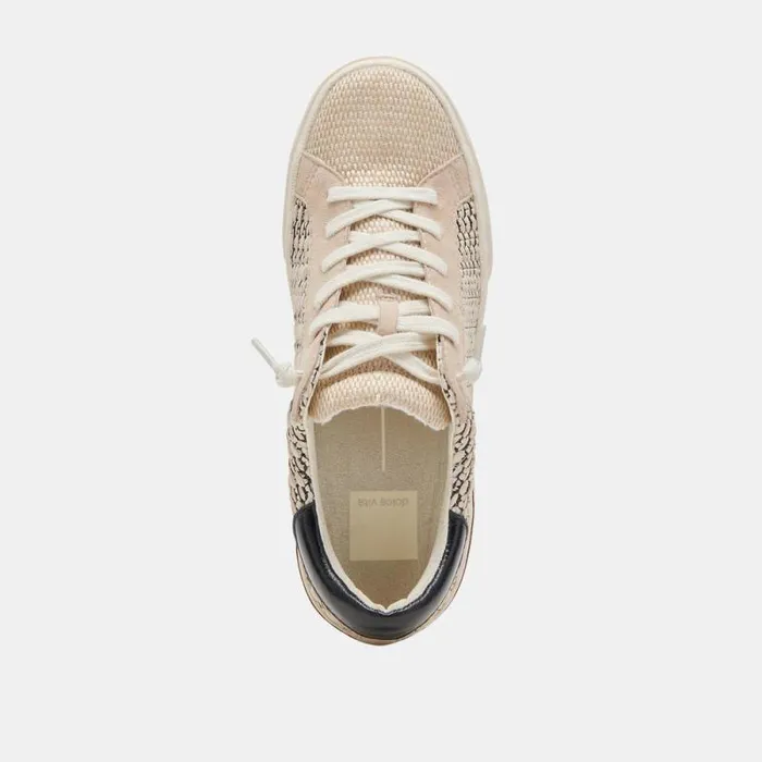 Dolce Vita Zina Sneakers Black Natural Raffia Women Sneakers