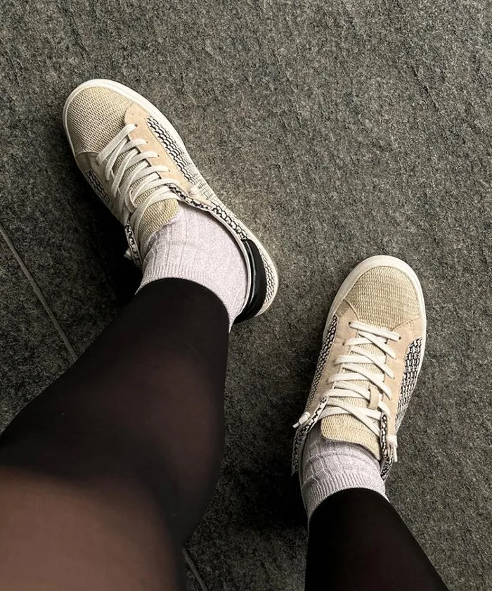 Dolce Vita Zina Sneakers Black Natural Raffia Women Sneakers