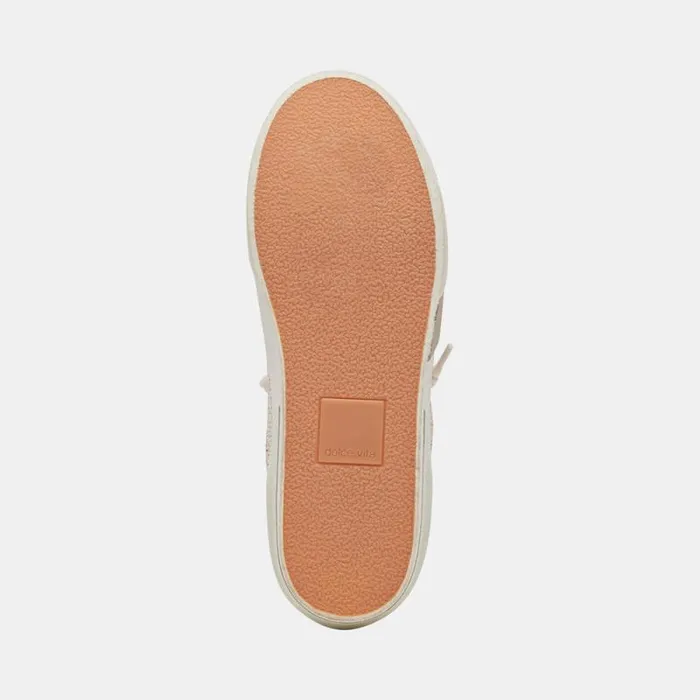 Dolce Vita Zina Sneakers Sand Embossed Leather Women Sneakers